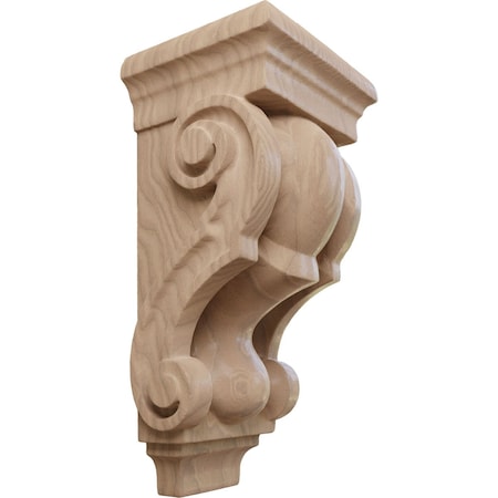 Ekena Millwork 3 1/2"W x 3"D x 7"H Small Traditional Corbel, Mahogany CORW03X03X07TRGM